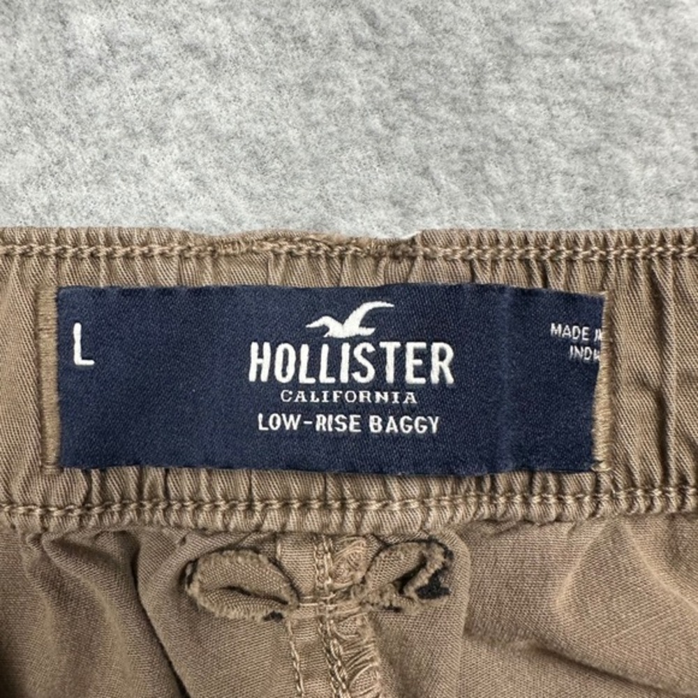 Hollister Cargo Pants Women Size L Brown Low Rise Baggy Streetwear Skater Y2K - Picture 10 of 13